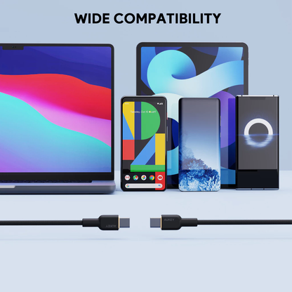 AUKEY Kabel Charger CB-NCC2 USB-C ke USB-C 60W Nilon 1,8m - Gambar 5