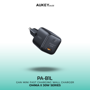 AUKEY Charger Type C 30W PA-B1L-BK GAN PD 3.0 PPS Fast Charging