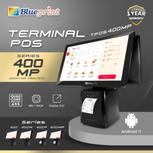 BLUEPRINT Mesin Kasir All in One / TPOS 400MP - Android | Touch Screen 15.6" | 4GB/64GB