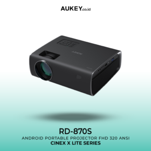 AUKEY LED Proyektor Mini Android 9.0 Full HD 1080P 320 Ansi RD-870S