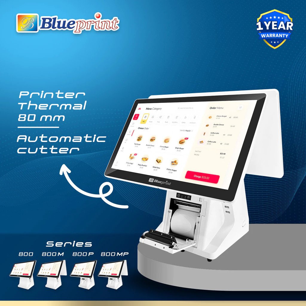 BLUEPRINT Mesin Kasir All In One TPOS 800 Windows BLUEPRINT - Gambar 2